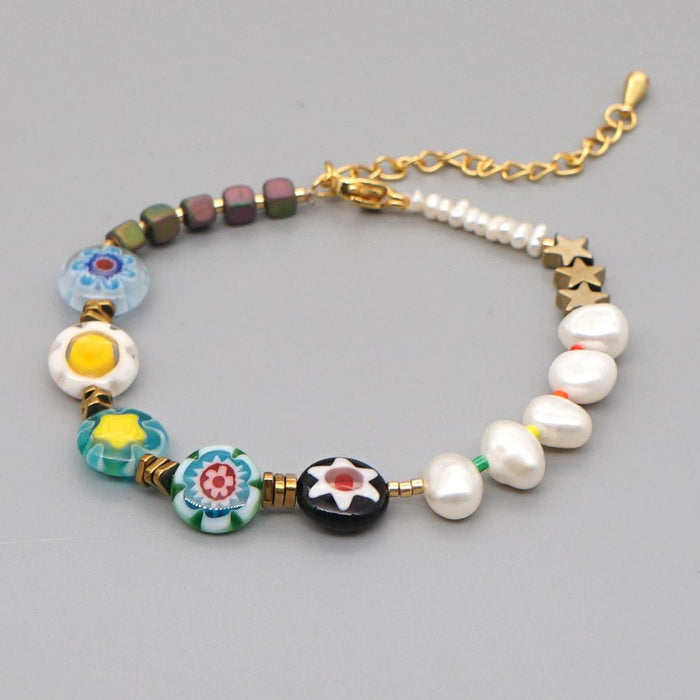 Bulk Jewelry Wholesale Bracelet Miyuki rice pearl Rainbow geometry JDC-gbh463 Wholesale factory from China YIWU China