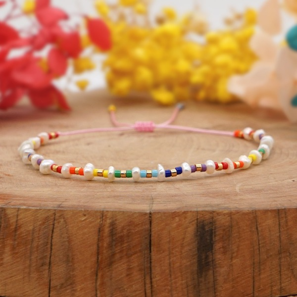 Bulk Jewelry Wholesale Bracelet Miyuki rice Rainbow Baroque Pearl JDC-gbh494 Wholesale factory from China YIWU China