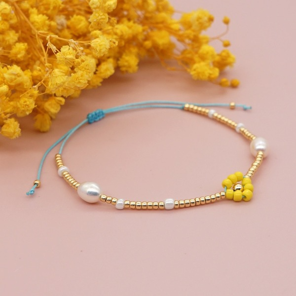 Bulk Jewelry Wholesale Bracelet Miyuki rice Yellow daisy pearl JDC-gbh581 Wholesale factory from China YIWU China