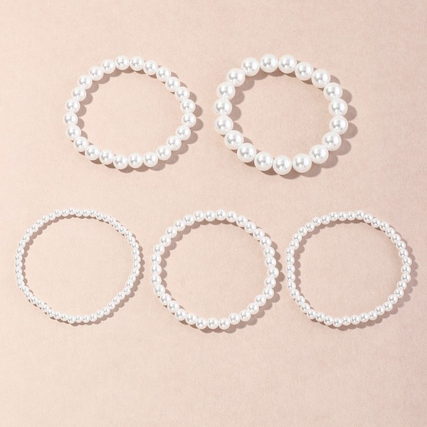 Bulk Jewelry Wholesale bracelet white pearl elastic string bracelet JDC-BT-e127 Wholesale factory from China YIWU China