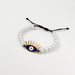 Bulk Jewelry Wholesale Bracelet White Pearl Naizhu blue devil's eye JDC-BT-e079 Wholesale factory from China YIWU China