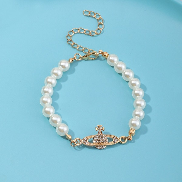 Bulk Jewelry Wholesale Bracelet White Pearl Saturn diamond planet JDC-BT-e122 Wholesale factory from China YIWU China