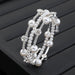 Bulk Jewelry Wholesale bracelet white rhinestone pearl multilayer JDC-BT-e0109 Wholesale factory from China YIWU China