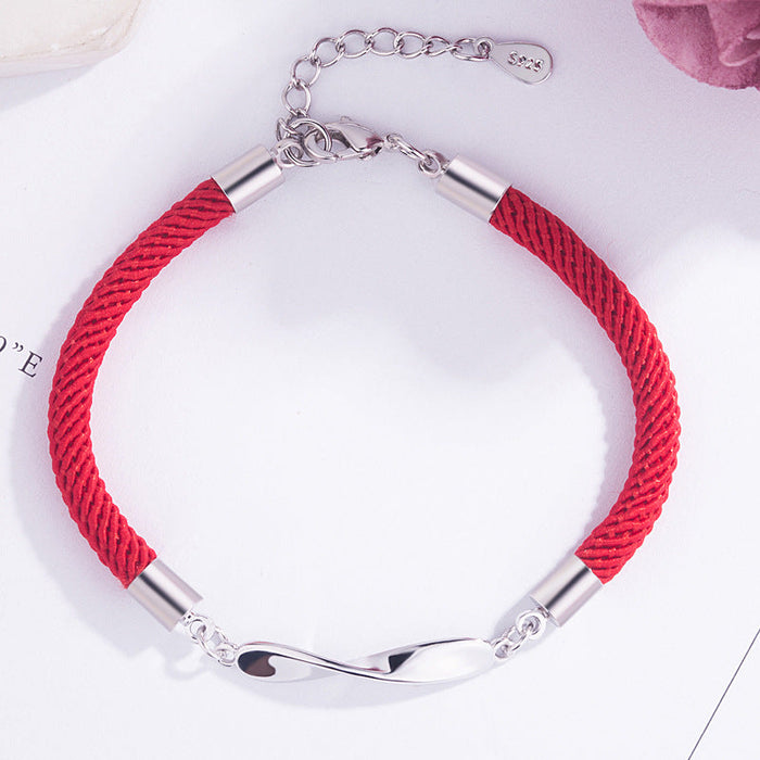 Wholesale braided copper couple bracelet JDC-BT-YZM003 Bracelet 伊之美 red Wholesale Jewelry JoyasDeChina Joyas De China