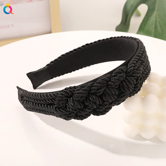 Wholesale braided fabric headband JDC-HD-GSQY020 Headband JoyasDeChina black fabric Wholesale Jewelry JoyasDeChina Joyas De China