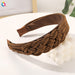 Wholesale braided fabric headband JDC-HD-GSQY020 Headband JoyasDeChina coffee color fabric Wholesale Jewelry JoyasDeChina Joyas De China