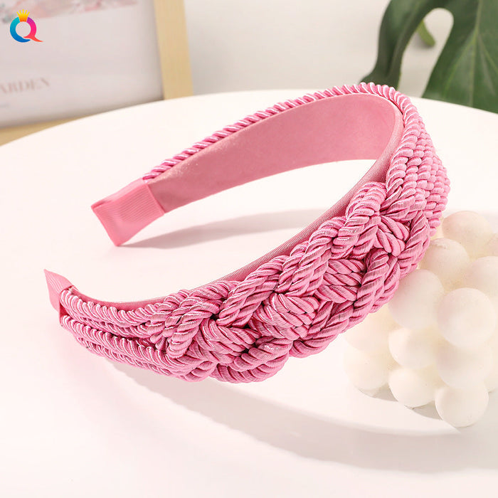 Wholesale braided fabric headband JDC-HD-GSQY020 Headband JoyasDeChina pink fabric Wholesale Jewelry JoyasDeChina Joyas De China
