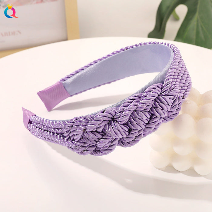 Wholesale braided fabric headband JDC-HD-GSQY020 Headband JoyasDeChina purple fabric Wholesale Jewelry JoyasDeChina Joyas De China