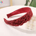 Wholesale braided fabric headband JDC-HD-GSQY020 Headband JoyasDeChina wine red fabric Wholesale Jewelry JoyasDeChina Joyas De China