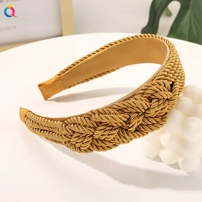 Wholesale braided fabric headband JDC-HD-GSQY020 Headband JoyasDeChina yellow fabric Wholesale Jewelry JoyasDeChina Joyas De China