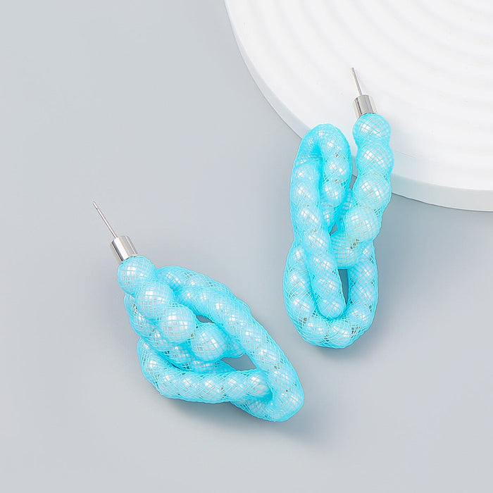 Wholesale Braided Imitation Pearl Alloy Earrings JDC-ES-JL955 Earrings 氿乐 Wholesale Jewelry JoyasDeChina Joyas De China