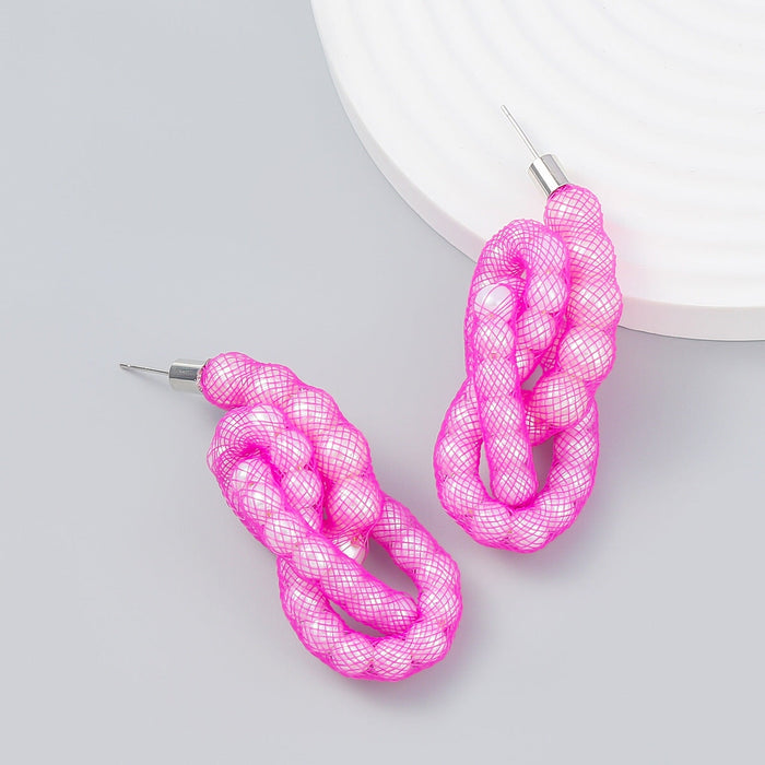 Wholesale Braided Imitation Pearl Alloy Earrings JDC-ES-JL955 Earrings 氿乐 Wholesale Jewelry JoyasDeChina Joyas De China