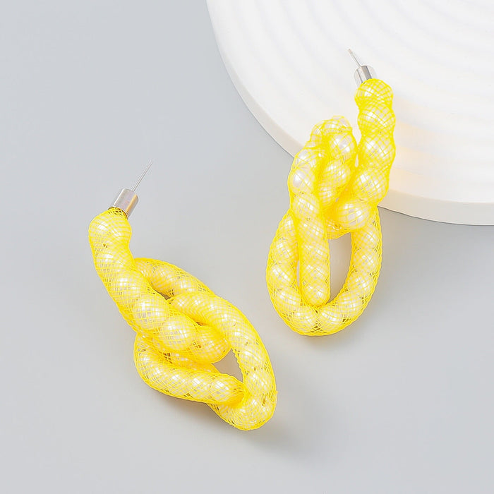 Wholesale Braided Imitation Pearl Alloy Earrings JDC-ES-JL955 Earrings 氿乐 Wholesale Jewelry JoyasDeChina Joyas De China