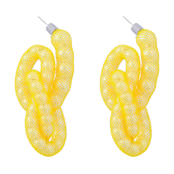 Wholesale Braided Imitation Pearl Alloy Earrings JDC-ES-JL955 Earrings 氿乐 yellow Wholesale Jewelry JoyasDeChina Joyas De China