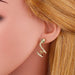 Wholesale brass diamond snake Gold Earrings JDC-ES-AS037 Earrings 翱?N Wholesale Jewelry JoyasDeChina Joyas De China