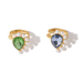 Wholesale Brass Drop Shape Glass Inlaid Highlight Pearl Ear Clip JDC-ES-YWLY053 Earrings 丽轶 Wholesale Jewelry JoyasDeChina Joyas De China