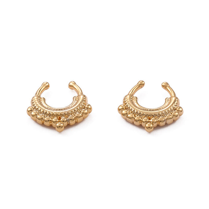 Wholesale brass ear clips JDC-ES-YWLY003 Earrings 丽轶 2 Wholesale Jewelry JoyasDeChina Joyas De China
