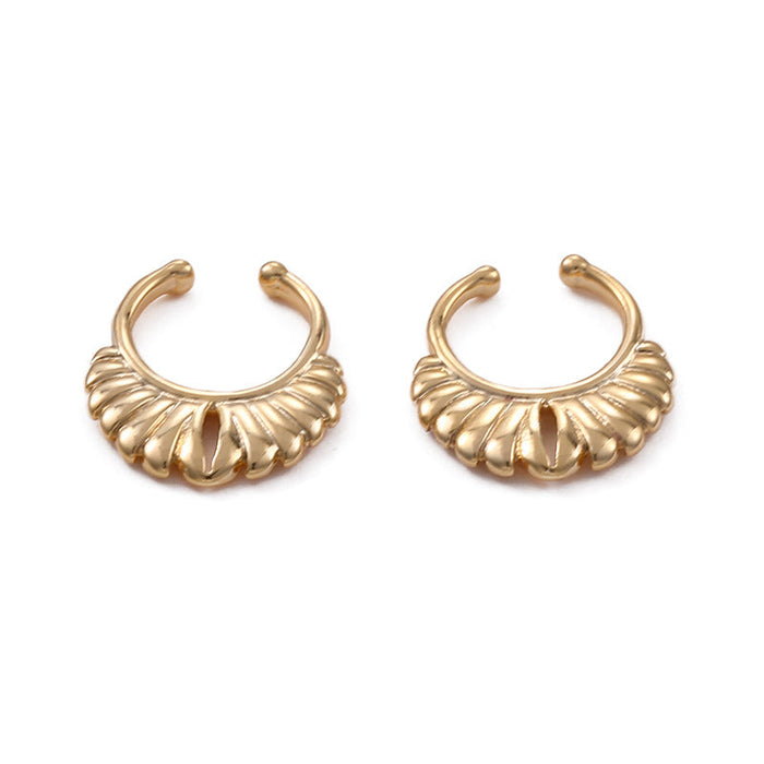 Wholesale brass ear clips JDC-ES-YWLY003 Earrings 丽轶 3 Wholesale Jewelry JoyasDeChina Joyas De China