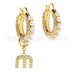 Wholesale Brass Electroplated White Steel Pearl Earrings JDC-ES-Junf003 Earrings 军峰 Wholesale Jewelry JoyasDeChina Joyas De China