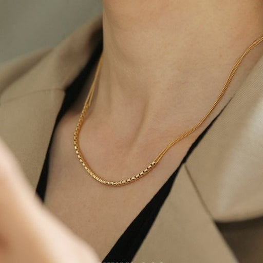 Wholesale brass fine chain necklaceJDC-NE-YWLY011 NECKLACE 丽轶 Wholesale Jewelry JoyasDeChina Joyas De China