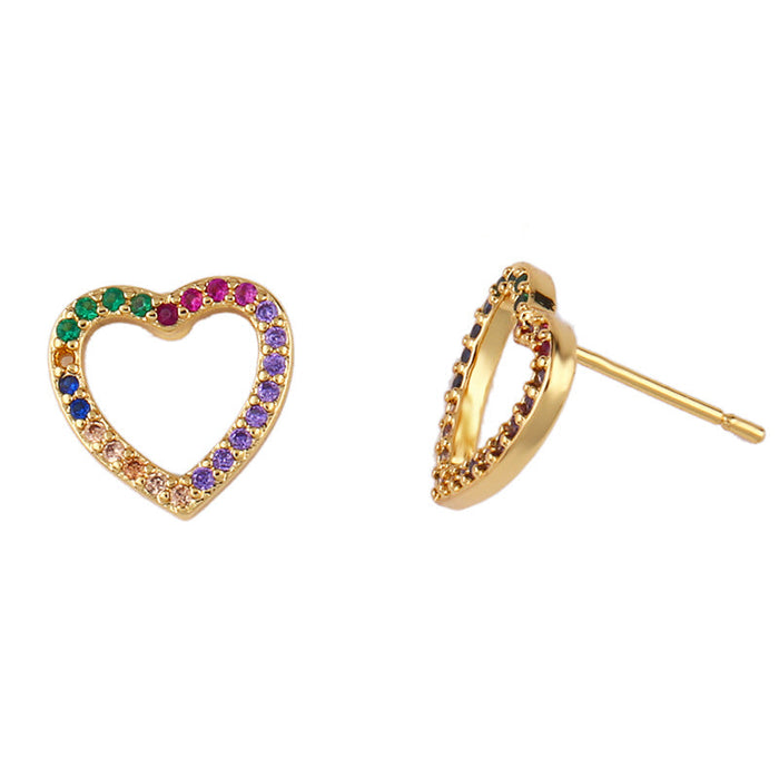 Wholesale brass Gold Love Earrings JDC-ES-AS045 Earrings 翱?N 1 Wholesale Jewelry JoyasDeChina Joyas De China
