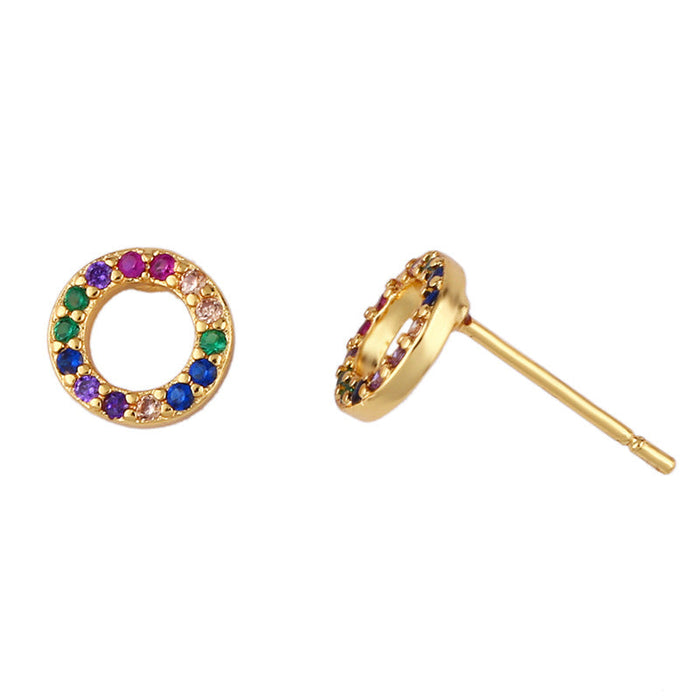 Wholesale brass Gold Love Earrings JDC-ES-AS045 Earrings 翱?N 2 Wholesale Jewelry JoyasDeChina Joyas De China