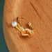 Wholesale brass gold plated bead ear clips JDC-ES-YWLY017 Earrings 丽轶 Wholesale Jewelry JoyasDeChina Joyas De China