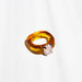 Wholesale brass gold-plated glazed rings JDC-RS-BaoLi045 Rings 宝莉 brown 7 Wholesale Jewelry JoyasDeChina Joyas De China