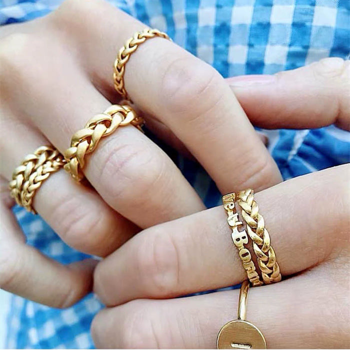 Wholesale brass gold plated open rings JDC-RS-BaoLi004 Rings 宝莉 Wholesale Jewelry JoyasDeChina Joyas De China
