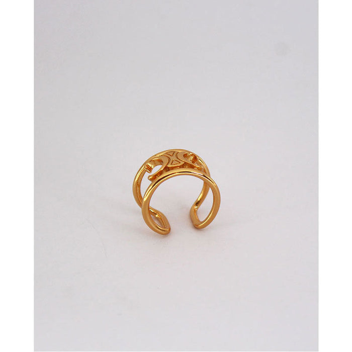Wholesale brass gold plated open rings JDC-RS-BaoLi013 Rings 宝莉 Wholesale Jewelry JoyasDeChina Joyas De China