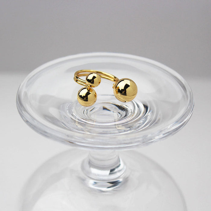 Wholesale brass gold plated open rings JDC-RS-BaoLi036 Rings 宝莉 gold adjustable Wholesale Jewelry JoyasDeChina Joyas De China