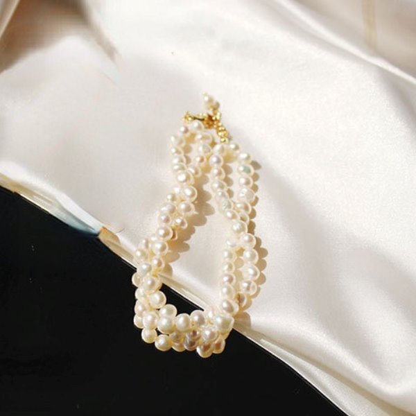 Wholesale brass gold plated pearl necklace JDC-NE-BaoLi007 Necklaces 宝莉 Wholesale Jewelry JoyasDeChina Joyas De China