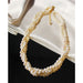 Wholesale brass gold plated pearl necklace JDC-NE-BaoLi007 Necklaces 宝莉 necklace Wholesale Jewelry JoyasDeChina Joyas De China