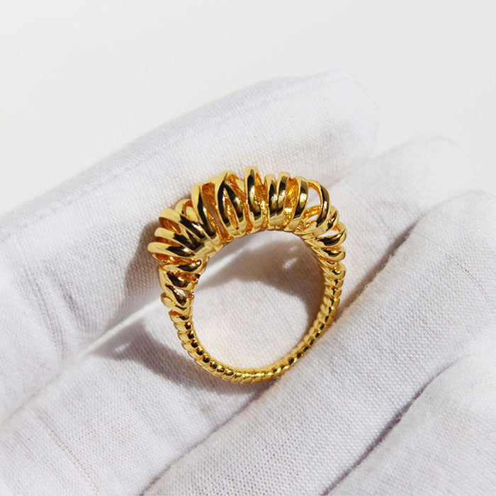 Wholesale brass gold plated rings JDC-RS-BaoLi034 Rings 宝莉 Wholesale Jewelry JoyasDeChina Joyas De China