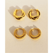 Wholesale Brass Gold Plated Simple ins Hong Kong Style Spiral Croissant Small Earrings JDC-ES-BaoLi003 Earrings 宝莉 Wholesale Jewelry JoyasDeChina Joyas De China