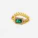 Wholesale brass gold plated zircon chain rings JDC-RS-BaoLi011 Rings 宝莉 Wholesale Jewelry JoyasDeChina Joyas De China