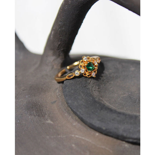 Wholesale brass gold plated zircon open rings JDC-RS-BaoLi007 Rings 宝莉 Wholesale Jewelry JoyasDeChina Joyas De China