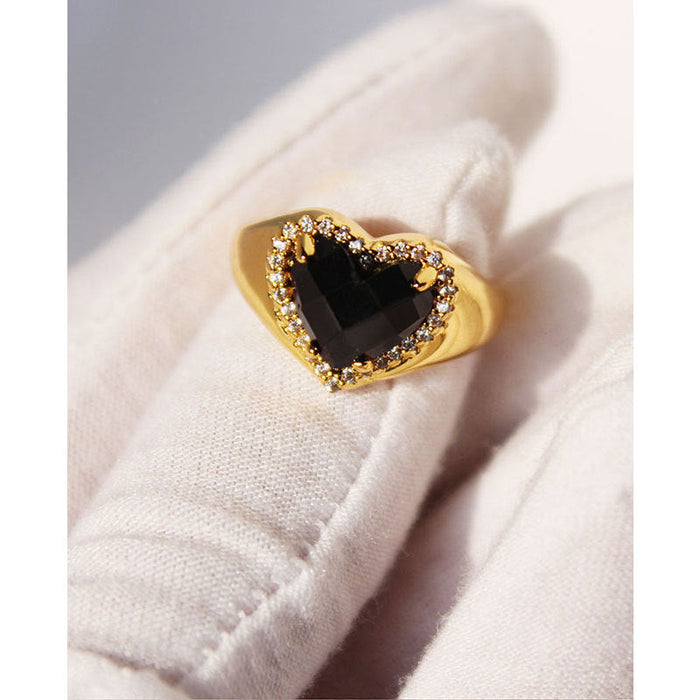 Wholesale brass gold plated zircon rings JDC-RS-BaoLi014 Rings 宝莉 Wholesale Jewelry JoyasDeChina Joyas De China