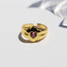 Wholesale brass gold plated zircon rings JDC-RS-BaoLi020 Rings 宝莉 flower gold adjustable Wholesale Jewelry JoyasDeChina Joyas De China