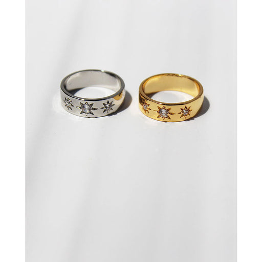 Wholesale brass gold plated zircon rings JDC-RS-BaoLi024 Rings 宝莉 Wholesale Jewelry JoyasDeChina Joyas De China
