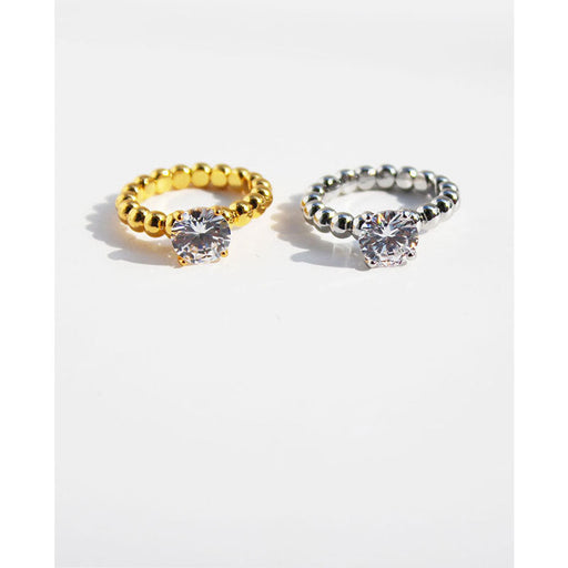 Wholesale brass gold plated zircon rings JDC-RS-BaoLi040 Rings 宝莉 Wholesale Jewelry JoyasDeChina Joyas De China