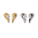 Wholesale Brass Gold Stereo Love Beads With Stud Earrings JDC-ES-YWLY040 Earrings 丽轶 Wholesale Jewelry JoyasDeChina Joyas De China