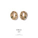 Wholesale Brass Gold Zircon Inlaid Emerald Bump Metal Stud Earrings JDC-ES-YWLY047 Earrings 丽轶 Emerald Stud Earrings Wholesale Jewelry JoyasDeChina Joyas De China