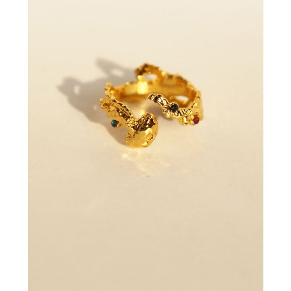 Wholesale Brass Jellyfish Open Vintage Color Zircon Ring JDC-RS-BaoLi065 Rings 宝莉 Wholesale Jewelry JoyasDeChina Joyas De China