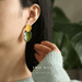 Wholesale Brass Morandi Contrast Color Drip Disc Earrings JDC-ES-YWLY028 Earrings 丽轶 Wholesale Jewelry JoyasDeChina Joyas De China