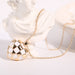 Wholesale brass Peach Heart Necklace JDC-NE-Jif009 NECKLACE 集沣 golder Wholesale Jewelry JoyasDeChina Joyas De China