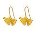 Wholesale Brass Plated Genuine Ginkgo Leaf Earrings JDC-ES-BaoLi006 Earrings 宝莉 Wholesale Jewelry JoyasDeChina Joyas De China