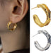 Wholesale Brass Plated White Steel Lava Earrings JDC-ES-Junf001 Earrings 军峰 Wholesale Jewelry JoyasDeChina Joyas De China