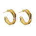 Wholesale Brass Plated White Steel Lava Earrings JDC-ES-Junf001 Earrings 军峰 Wholesale Jewelry JoyasDeChina Joyas De China