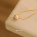 Wholesale Brass Real Pearl Ball Pendant Necklace JDC-NE-YWLY014 necklaces 丽轶 Wholesale Jewelry JoyasDeChina Joyas De China